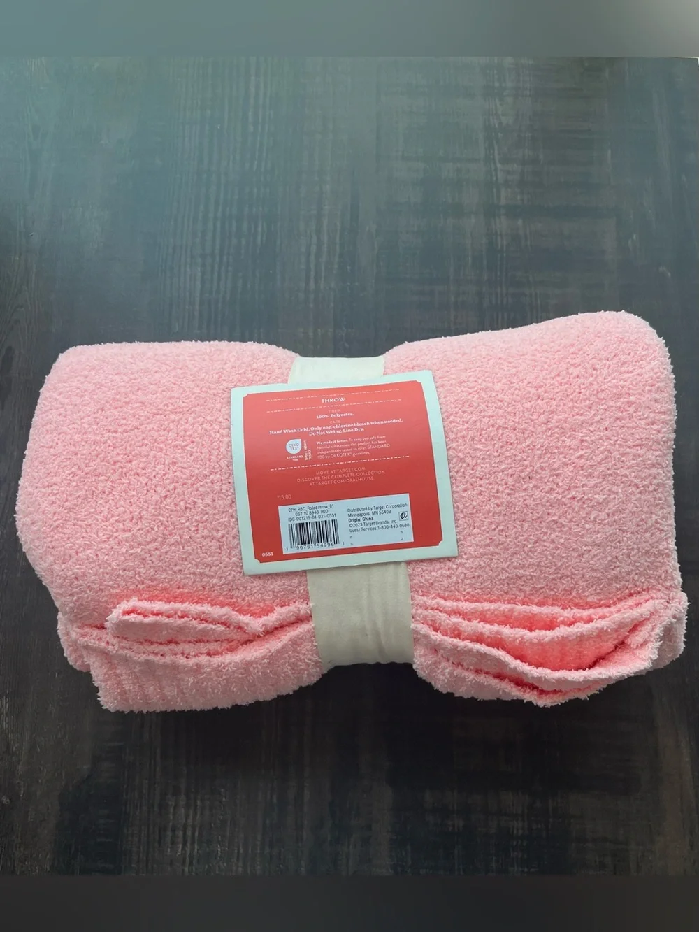 Opalhouse Light Pink Plush Throw Blanket